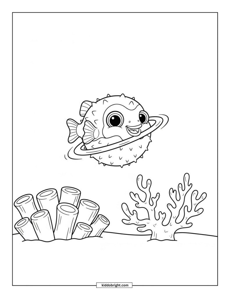 Pufferfish coloring pages for kids free download