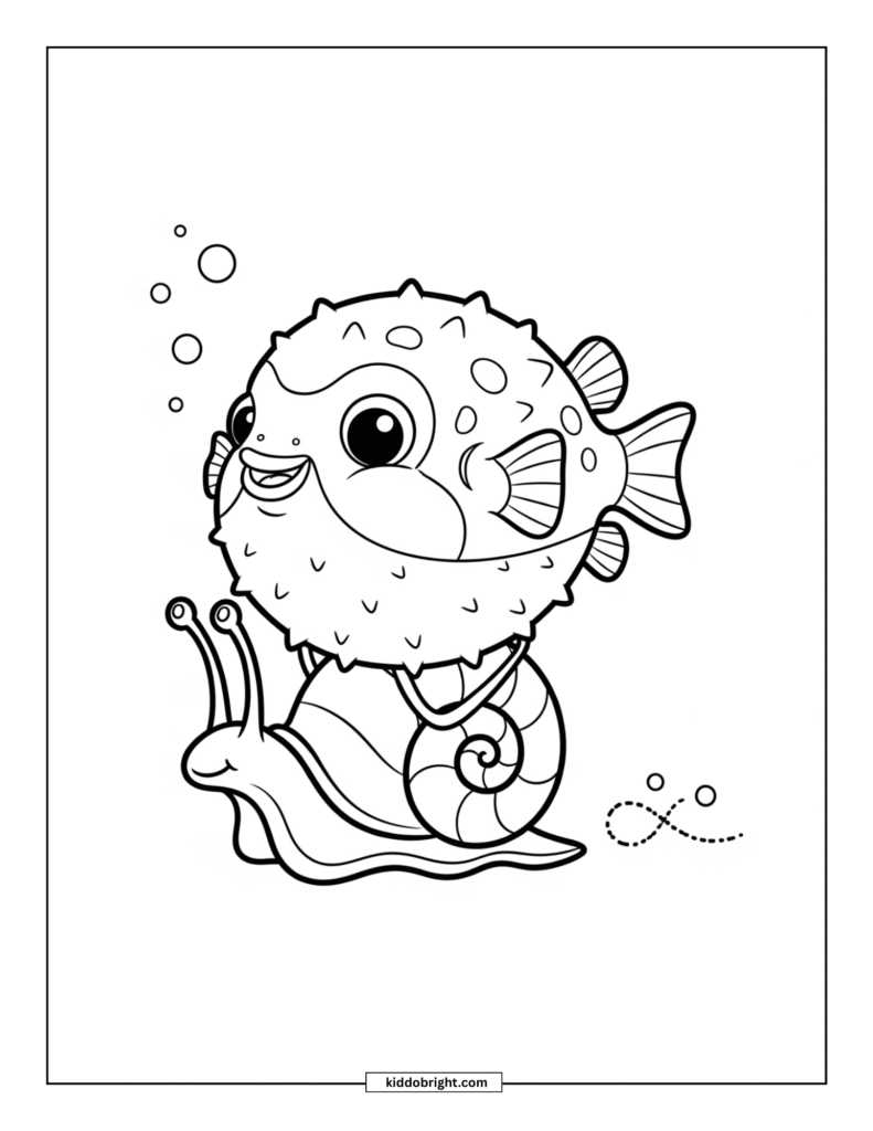 Pufferfish coloring pages for kids free download