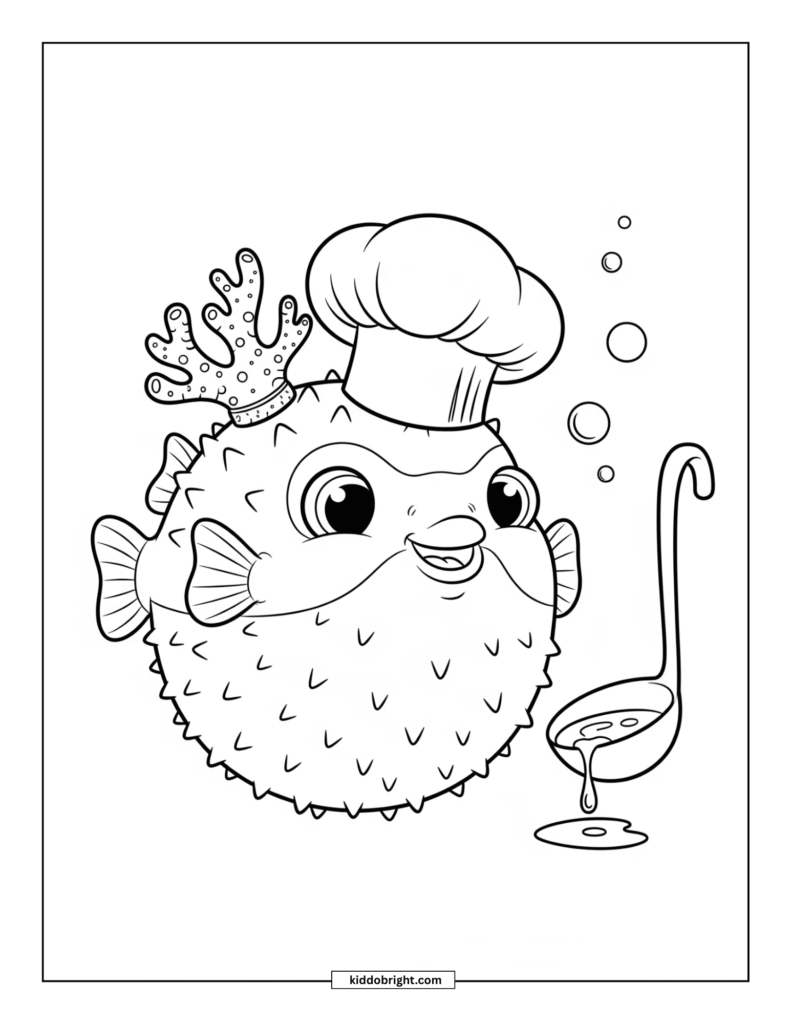 Pufferfish coloring pages for kids free download