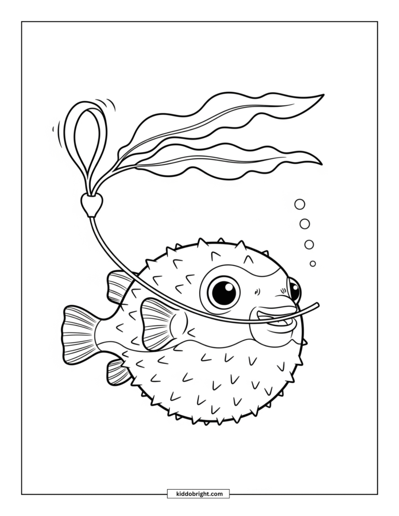Pufferfish coloring pages for kids free download