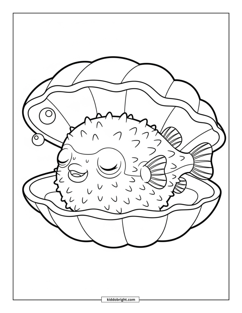 Pufferfish coloring pages for kids free download