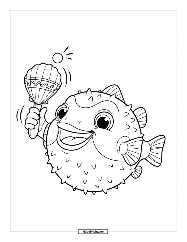 Pufferfish coloring pages for kids free download