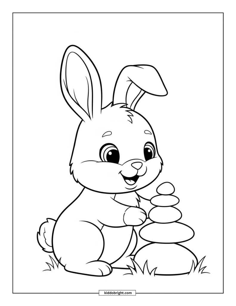 Rabbit coloring pages for kids free download