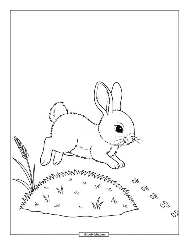 Rabbit coloring pages for kids free download