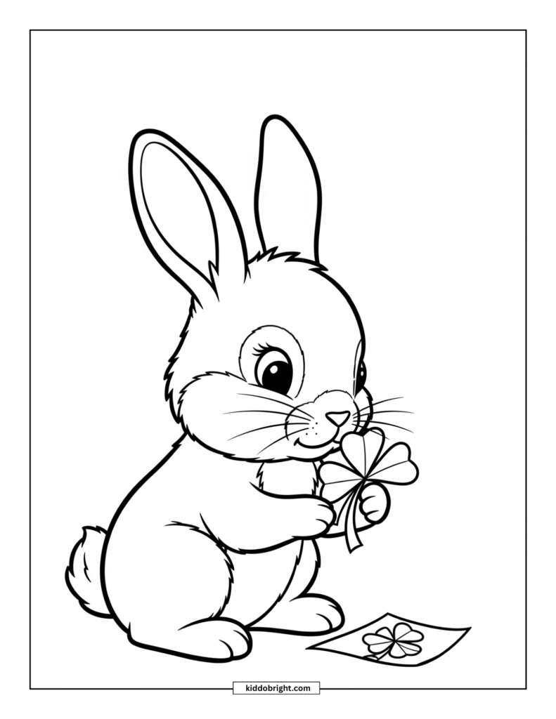 Rabbit coloring pages for kids free download