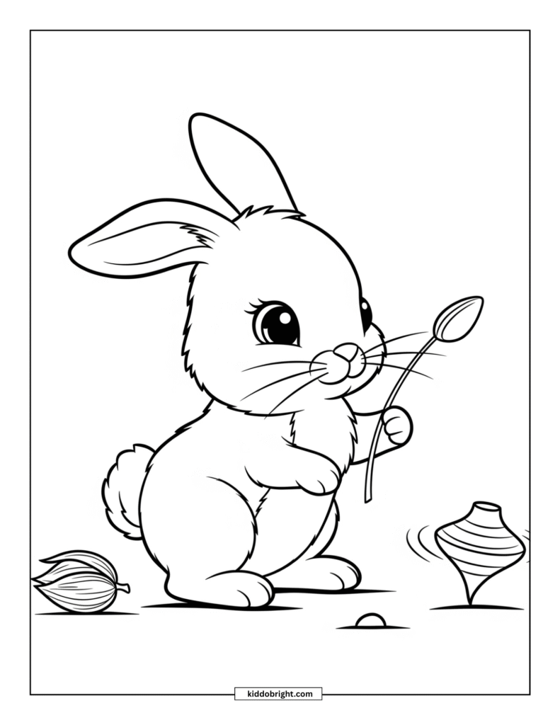 Rabbit coloring pages for kids free download