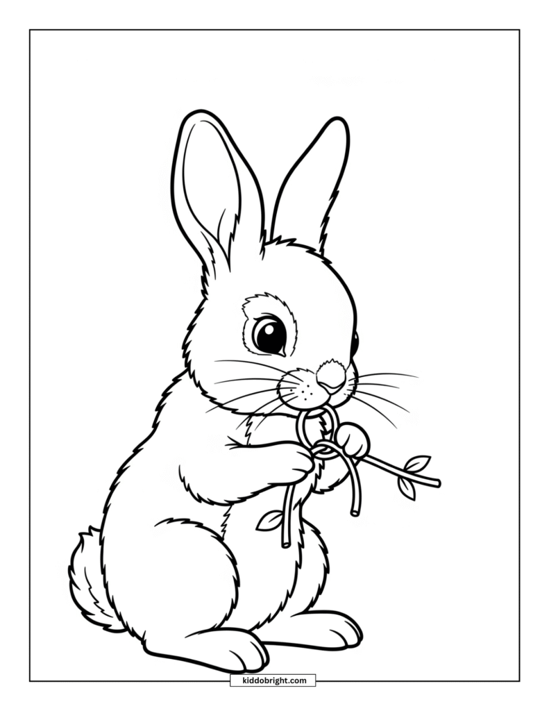Rabbit coloring pages for kids free download