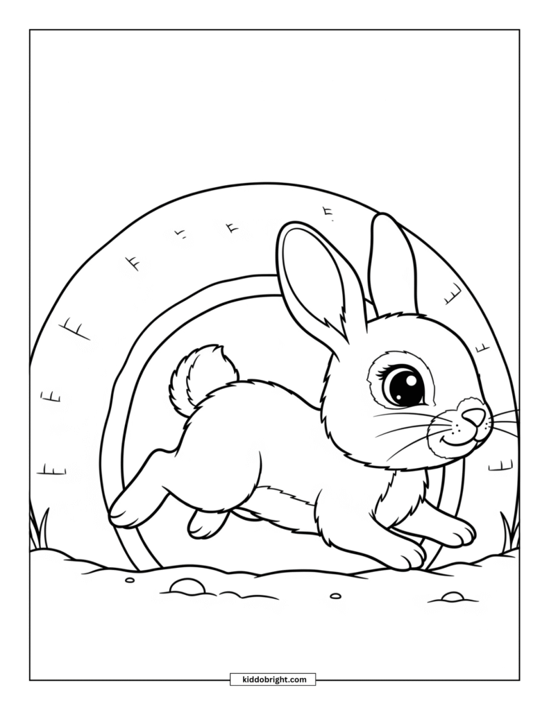 Rabbit coloring pages for kids free download