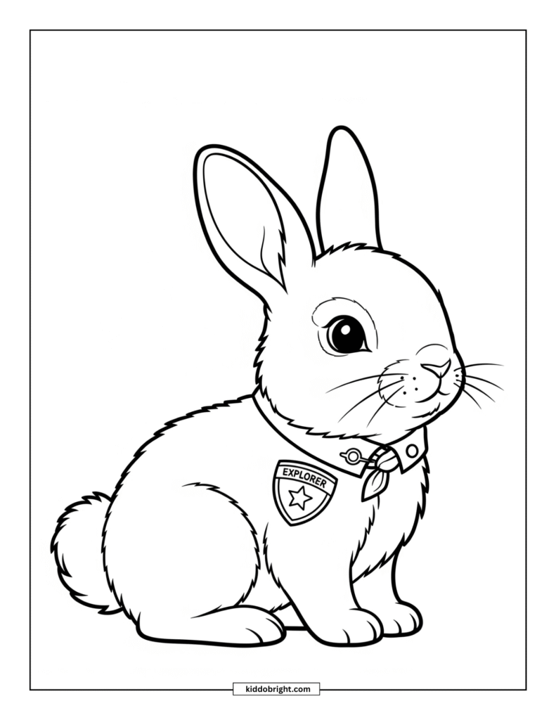 Rabbit coloring pages for kids free download