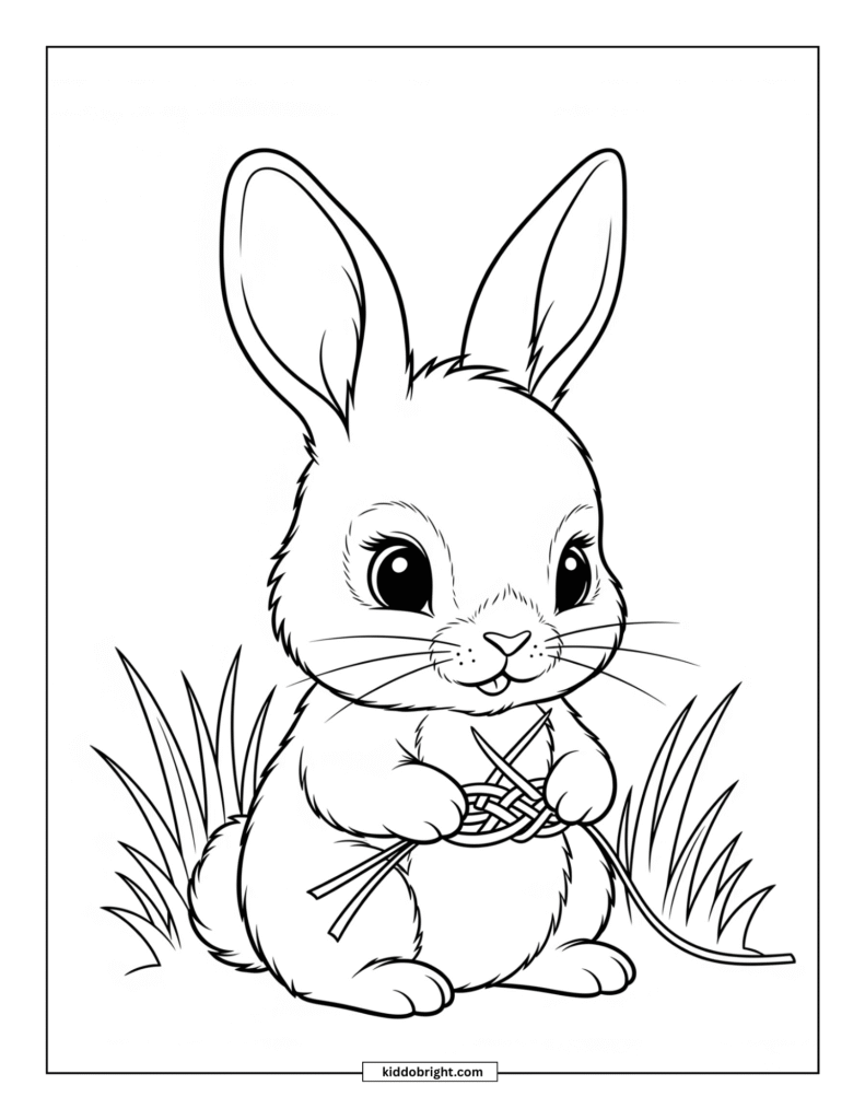 Rabbit coloring pages for kids free download