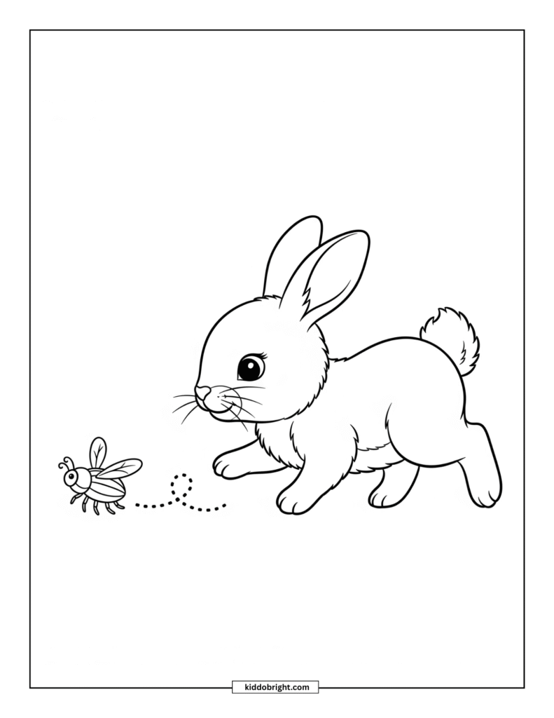 Rabbit coloring pages for kids free download