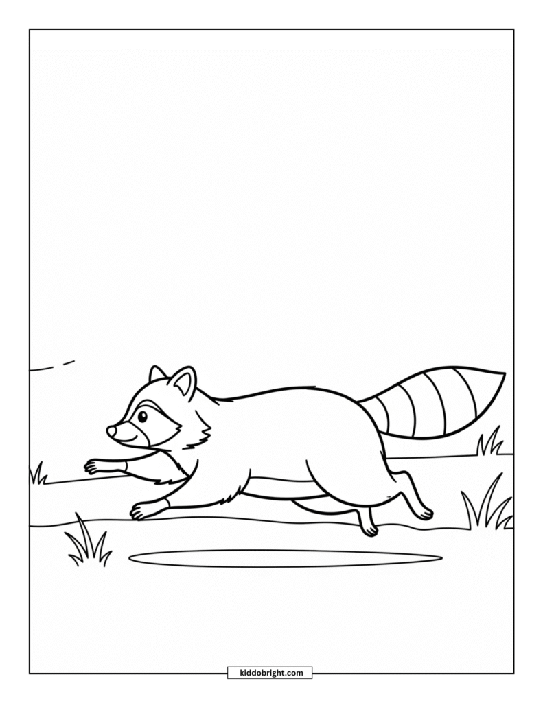 Raccoon coloring pages for kids free download