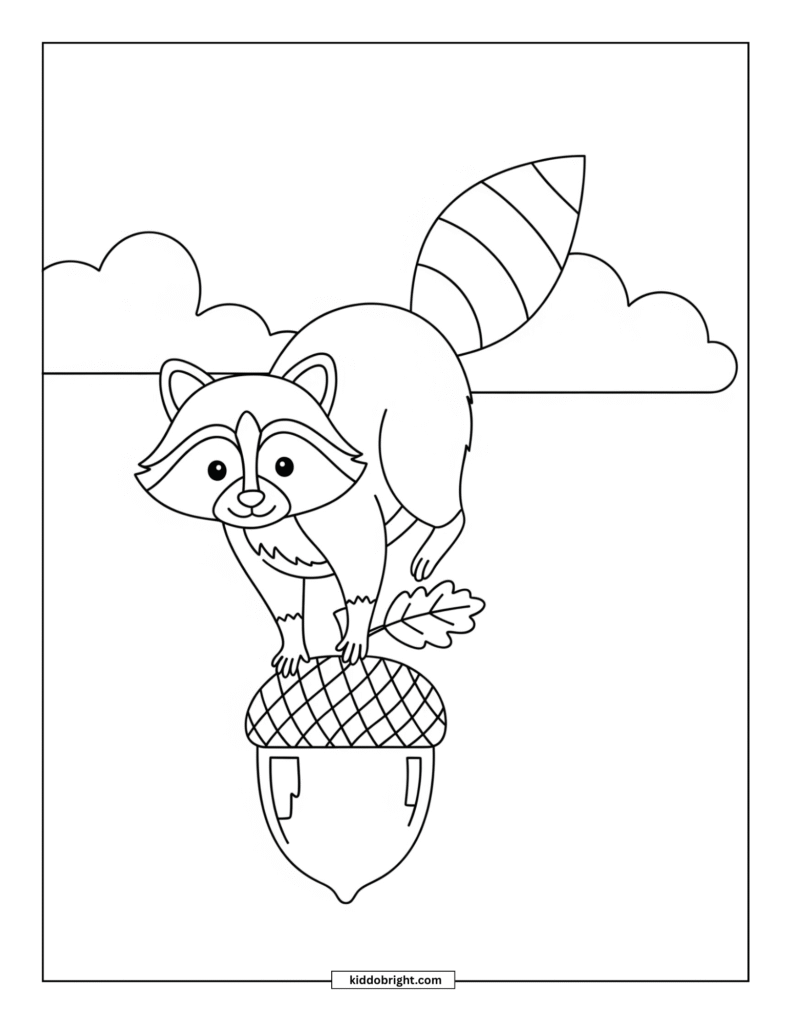 Raccoon coloring pages for kids free download