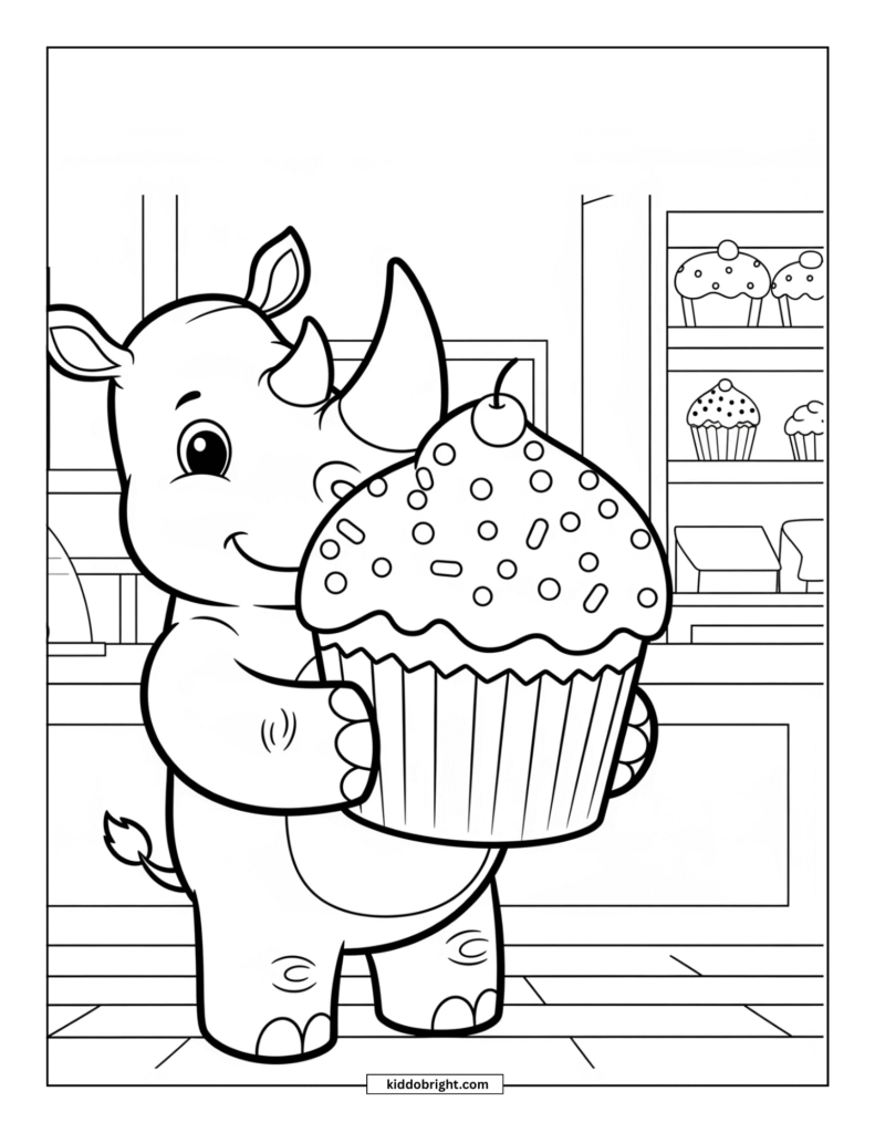 Rhinoceros coloring pages for kids free download