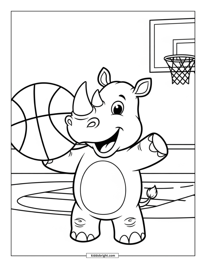 Rhinoceros coloring pages for kids free download