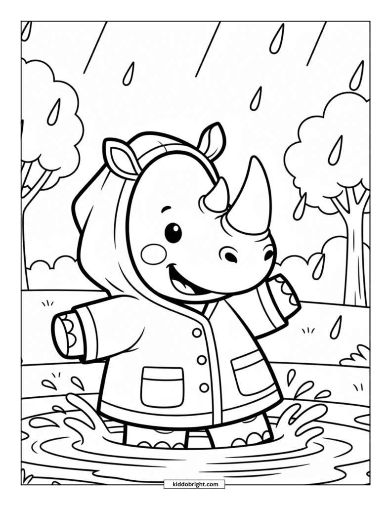 Rhinoceros coloring pages for kids free download