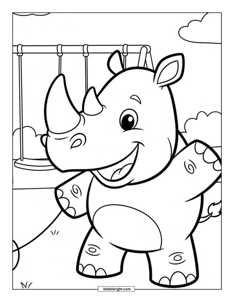 Rhinoceros coloring pages for kids free download