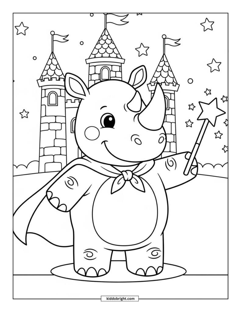 Rhinoceros coloring pages for kids free download