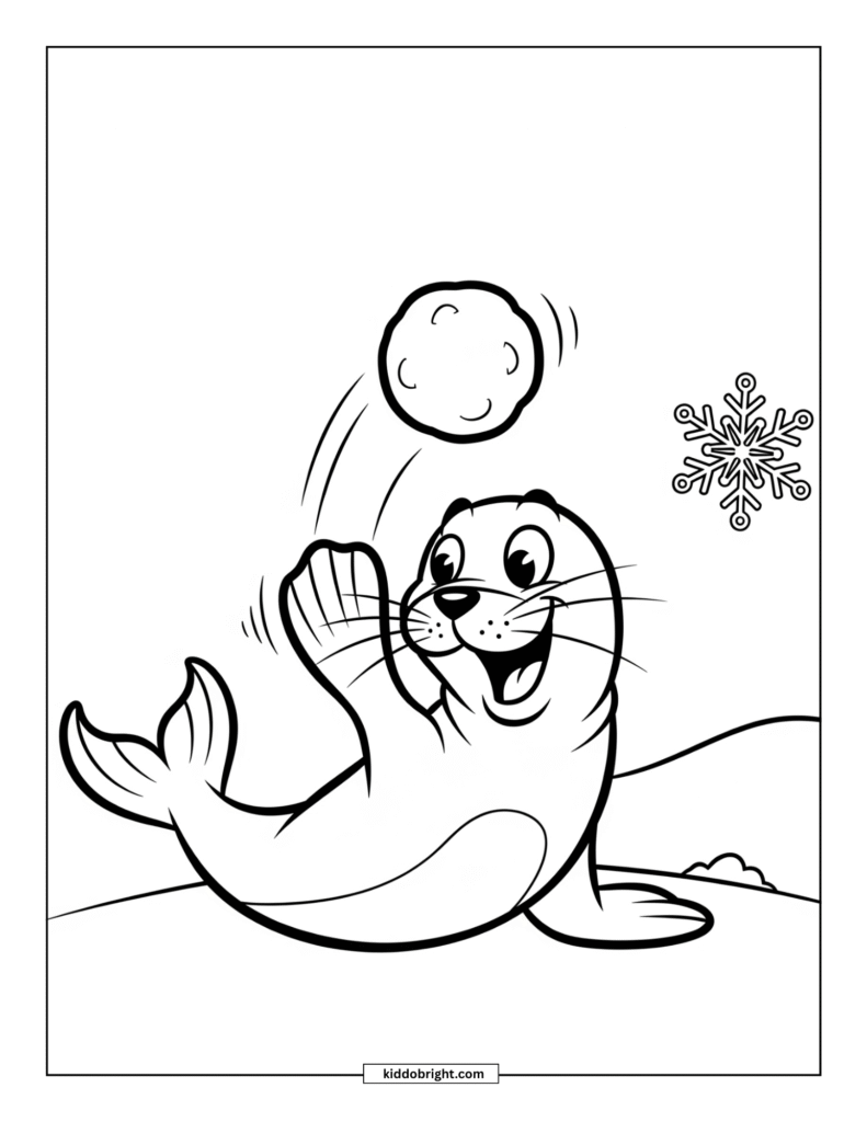 Seal coloring pages for kids free download