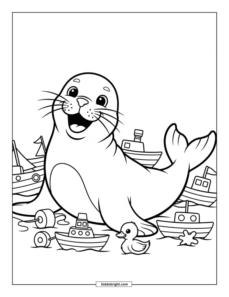 Seal coloring pages for kids free download