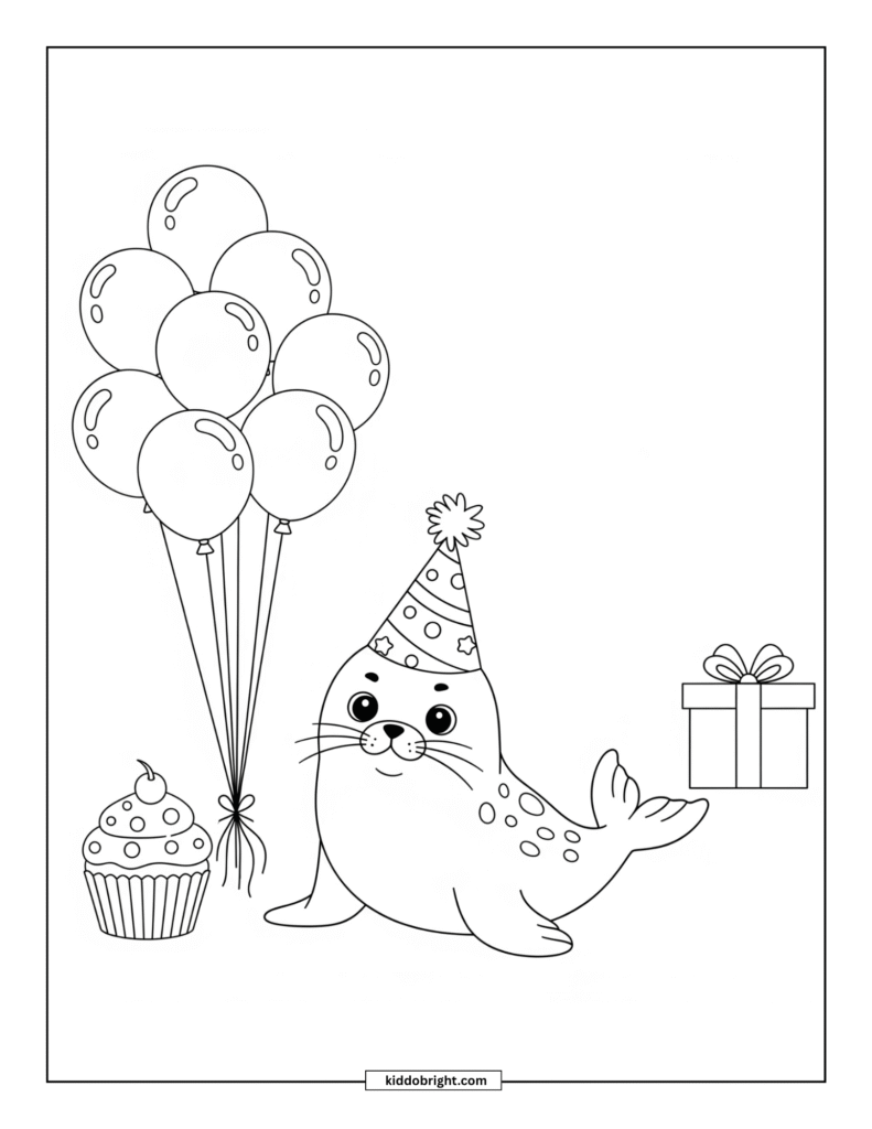 Seal coloring pages for kids free download