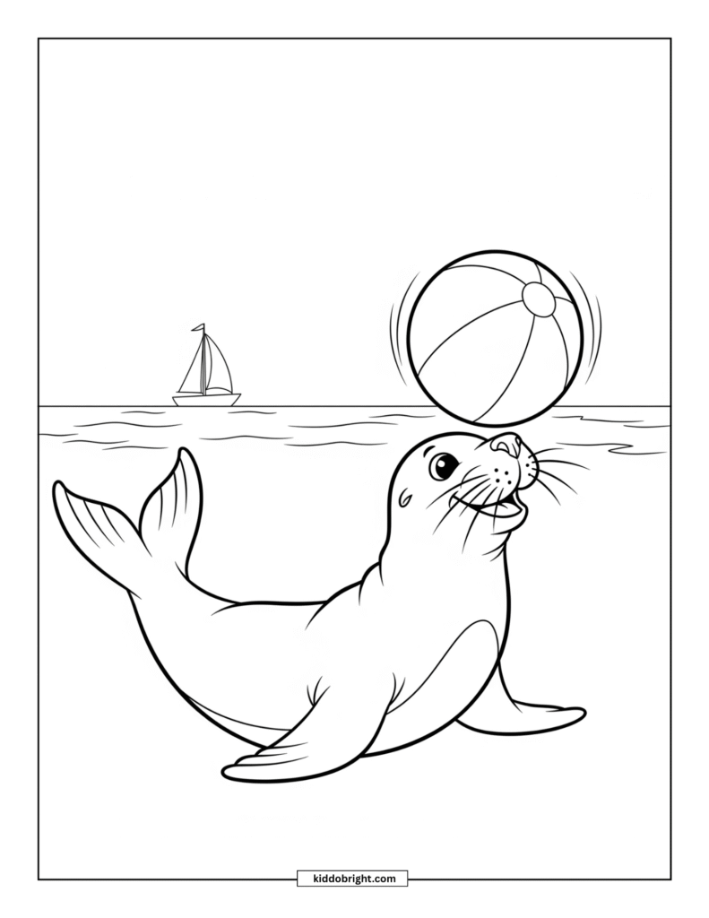 Seal coloring pages for kids free download