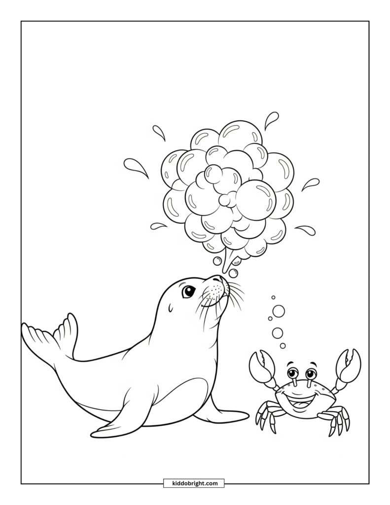 Seal coloring pages for kids free download