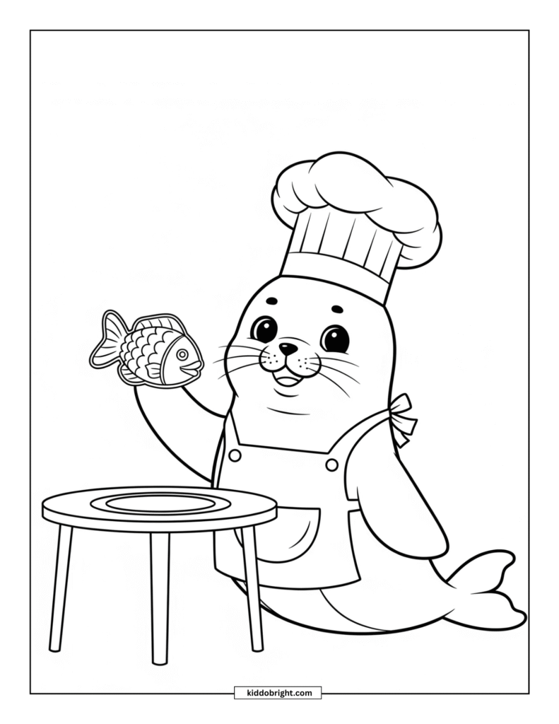 Seal coloring pages for kids free download