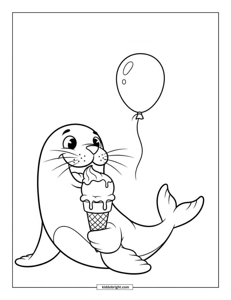 Seal coloring pages for kids free download