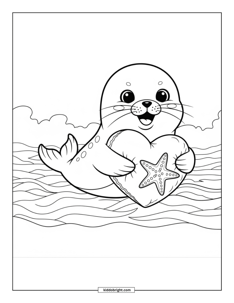 Seal coloring pages for kids free download