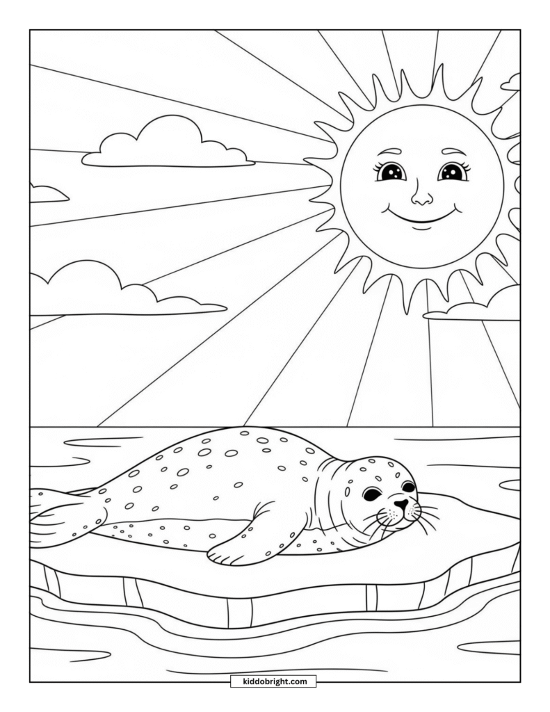Seal coloring pages for kids free download