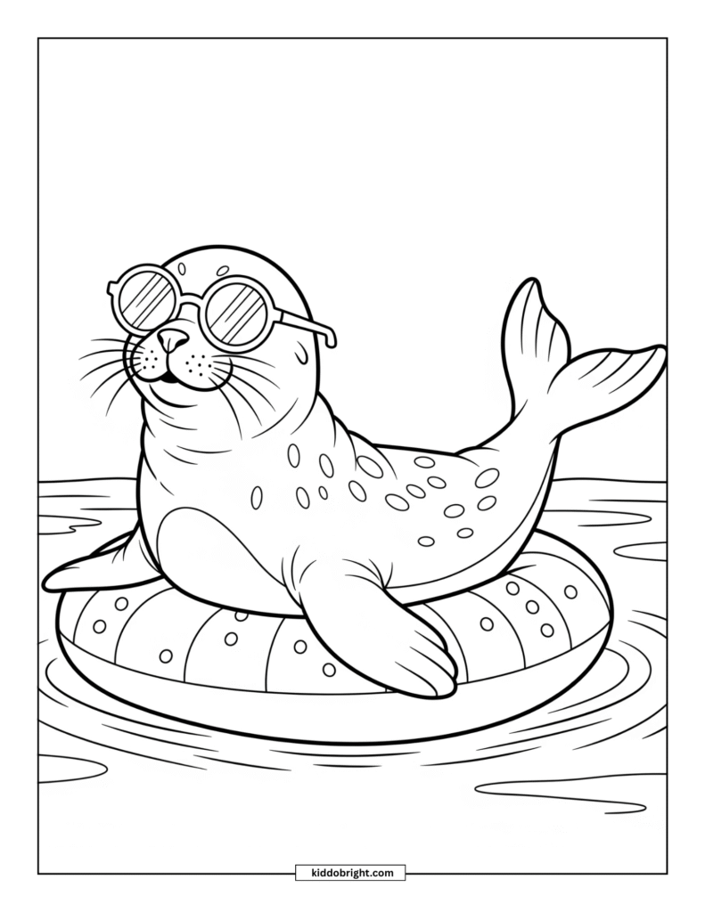 Seal coloring pages for kids free download