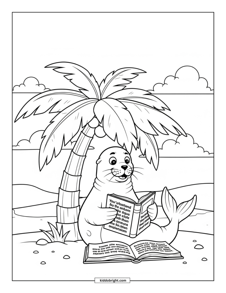 Seal coloring pages for kids free download