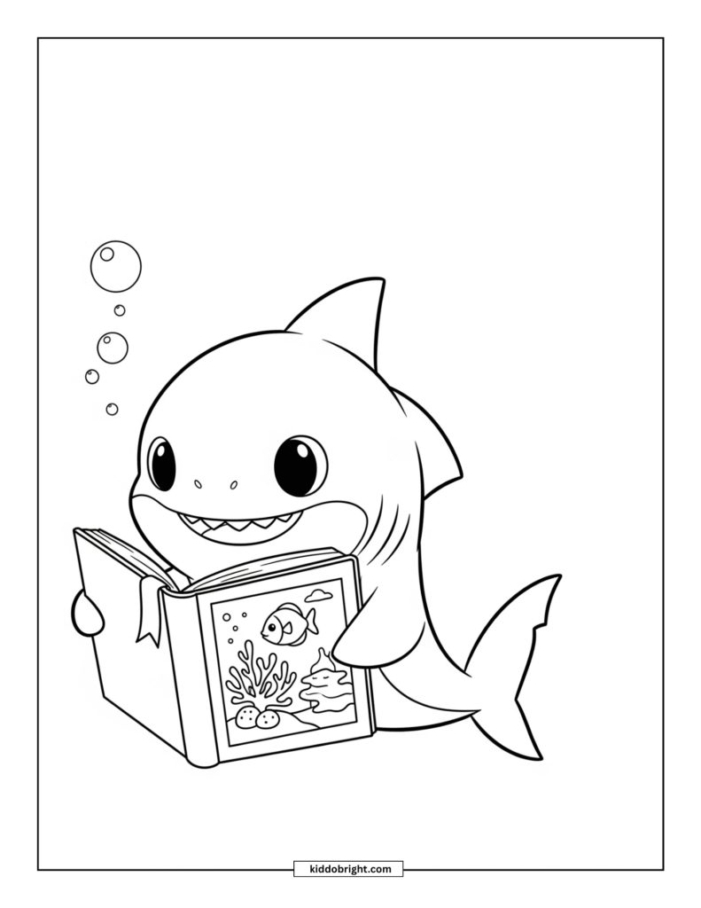 Shark coloring pages for kids free download