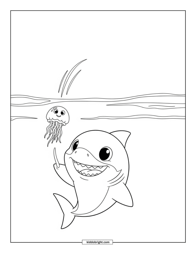 Shark coloring pages for kids free download