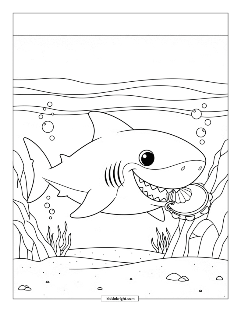 Shark coloring pages for kids free download