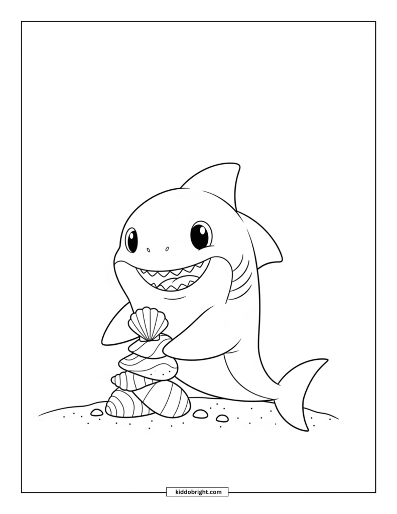 Shark coloring pages for kids free download
