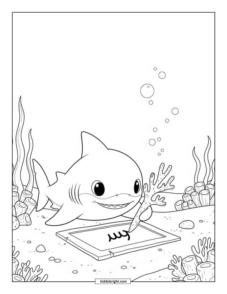 Shark coloring pages for kids free download