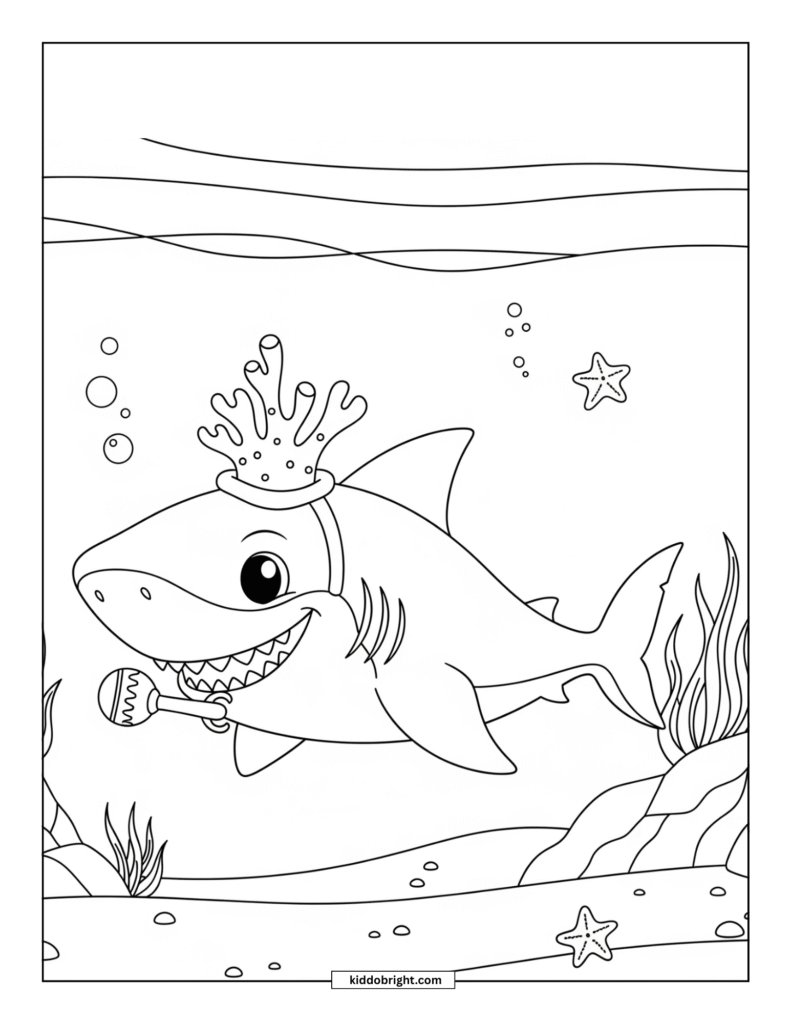Shark coloring pages for kids free download