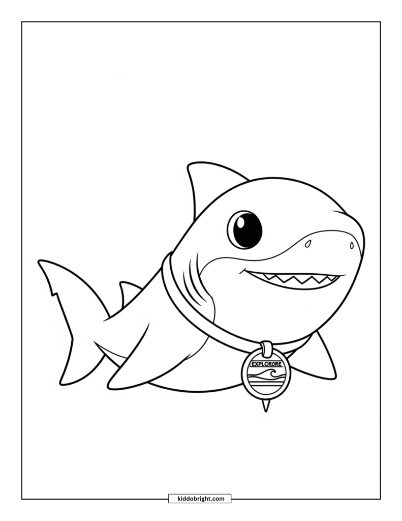Shark coloring pages for kids free download