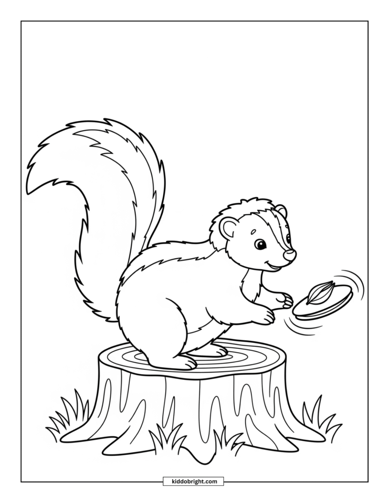 Skunk coloring pages for kids free download