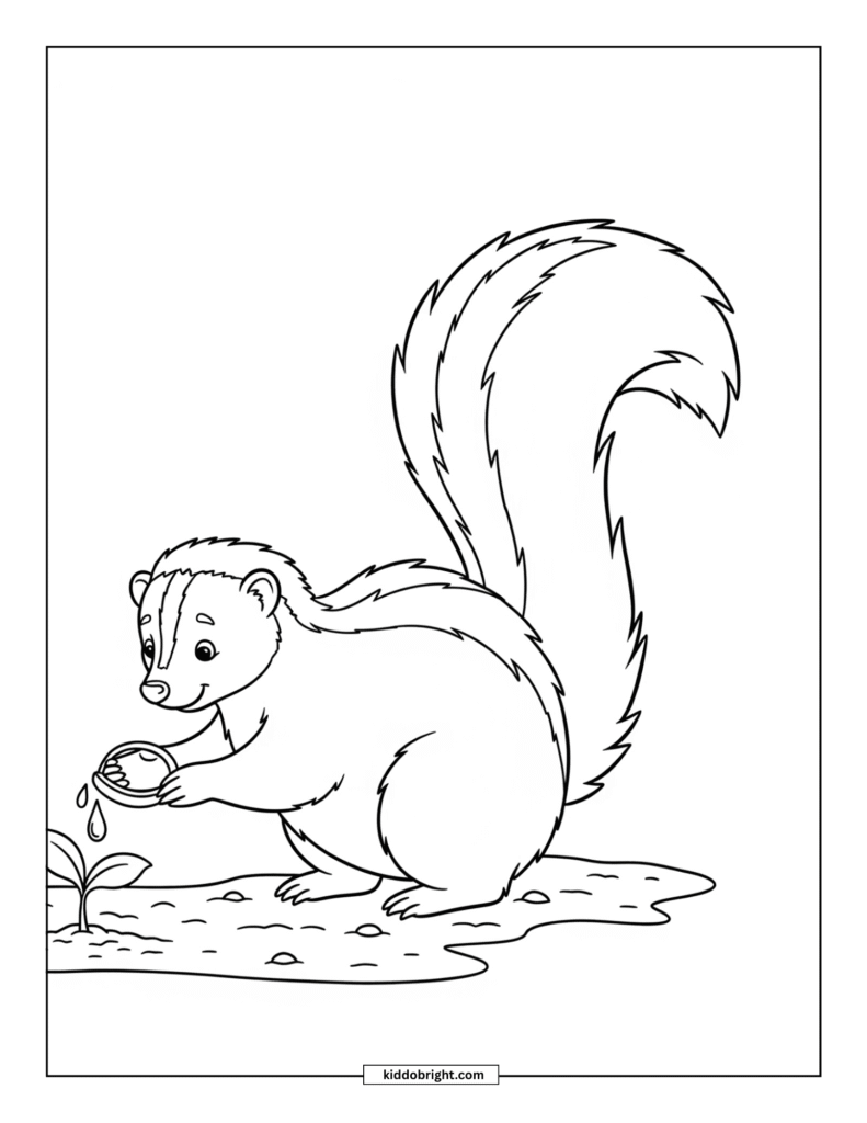 Skunk coloring pages for kids free download