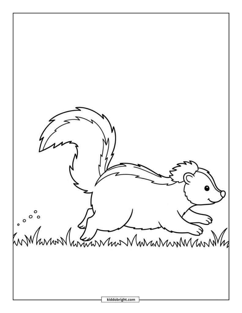 Skunk coloring pages for kids free download