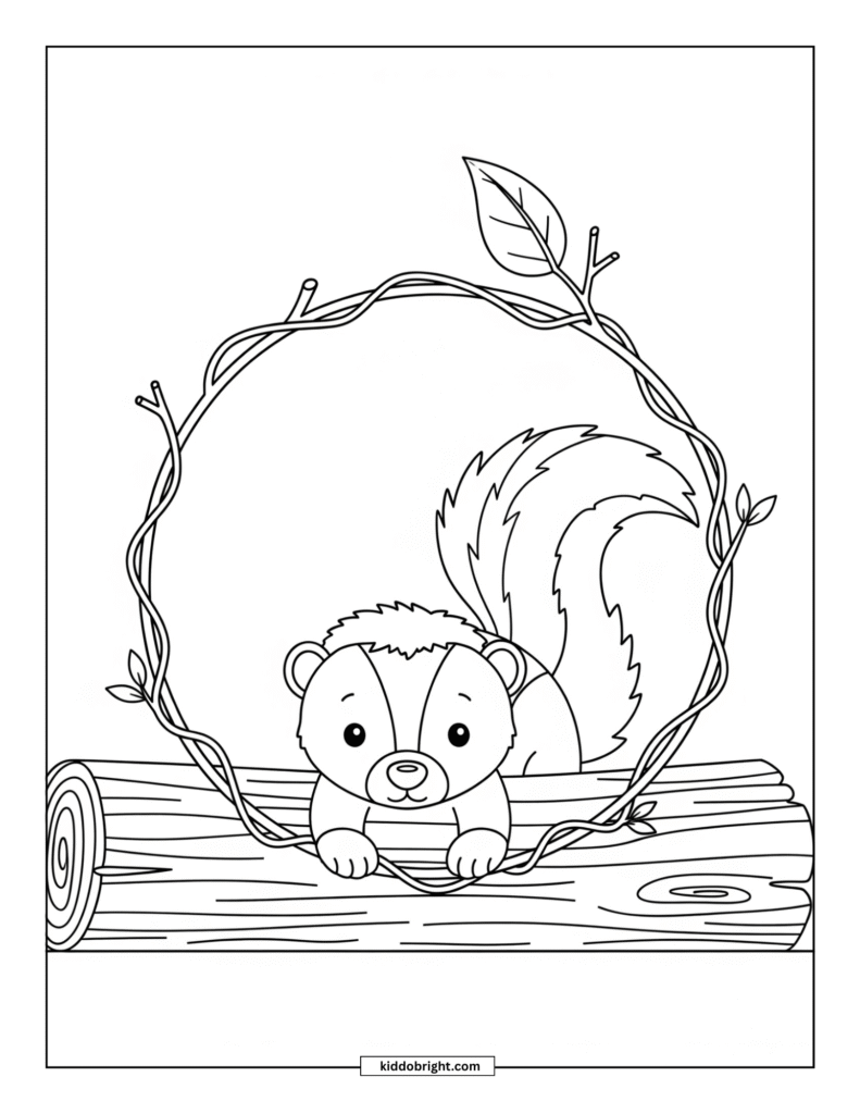 Skunk coloring pages for kids free download