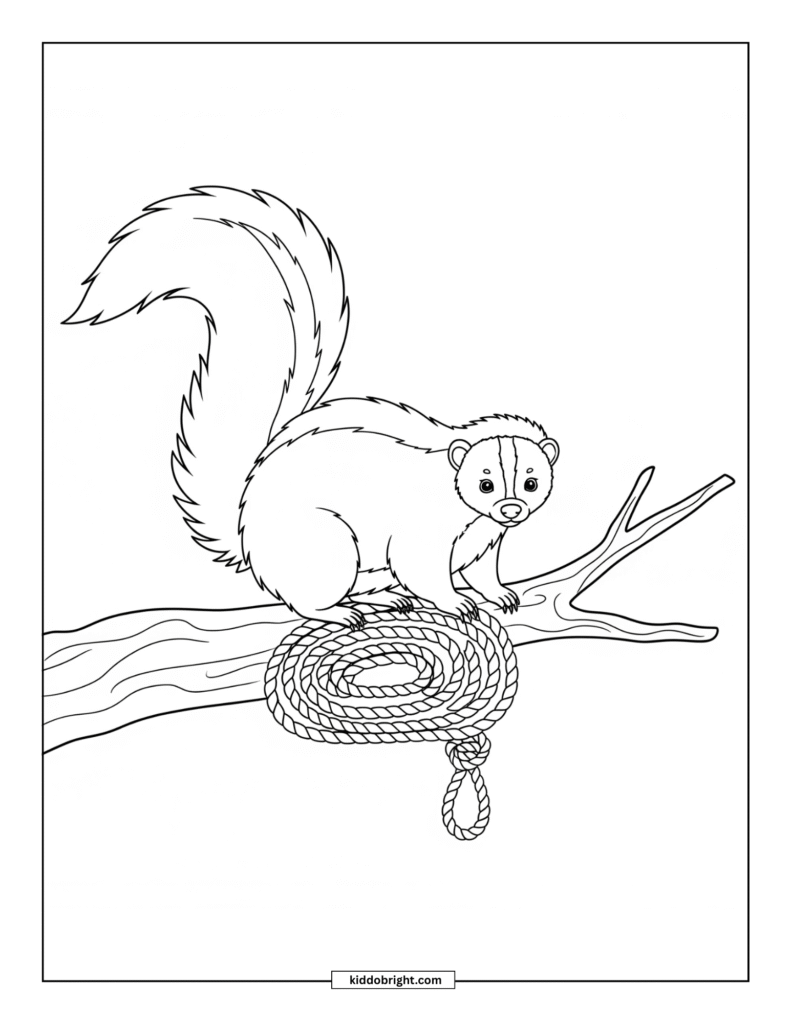 Skunk coloring pages for kids free download