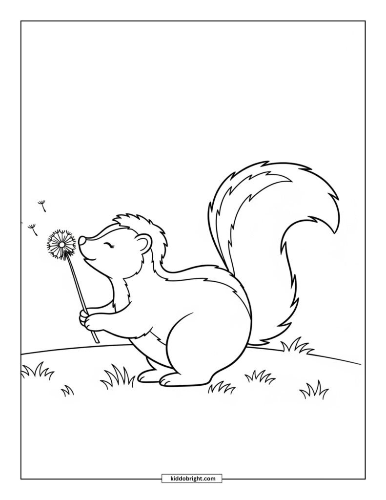 Skunk coloring pages for kids free download