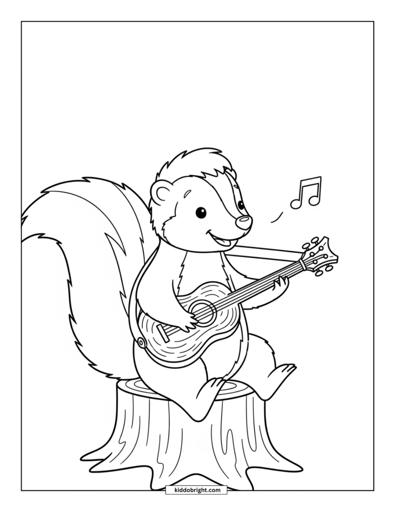 Skunk coloring pages for kids free download