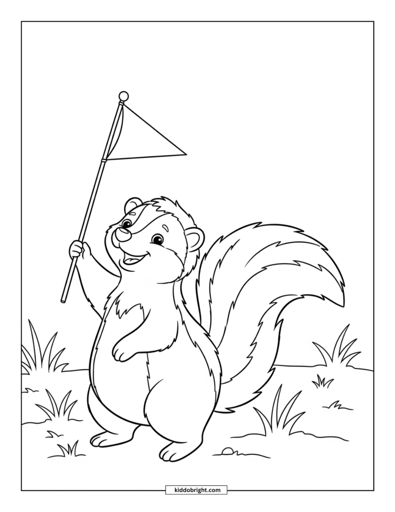Skunk coloring pages for kids free download