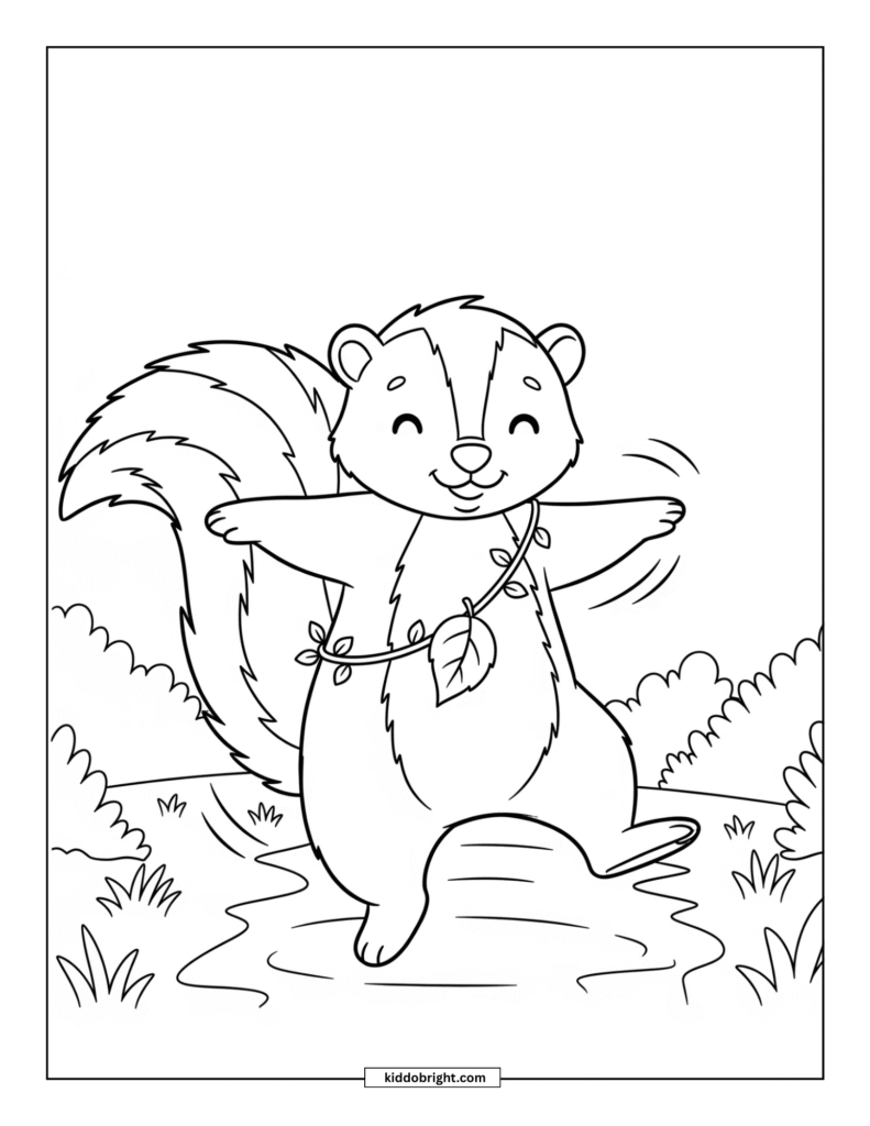 Skunk coloring pages for kids free download