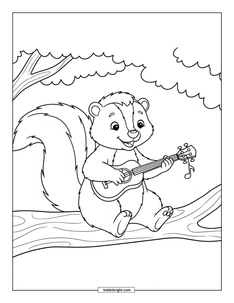 Skunk coloring pages for kids free download